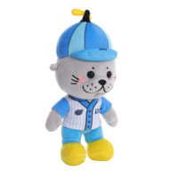 Peluche personnalisée en forme de phoque, tenue de baseball, avec logo sur mesure, jouet en peluche, design de dessin animé, jouet doux