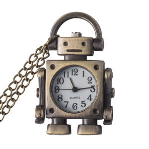 <span class=keywords><strong>Reloj</strong></span> de Bolsillo de Cuarzo Vintage de Alta Calidad y Más Vendido, Diseño de Robot y <span class=keywords><strong>Bicicleta</strong></span>, con Estrellas, Creativo, Tipo Collar, Tamaño Pequeño - Product Image 3