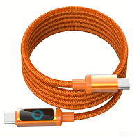 Cable USB C de 60W 3A con Indicador LED, Cable de Carga USB C a C con Trenzado de Nailon y Aleación de Aluminio, PD 3.1, 1-3M, OEM