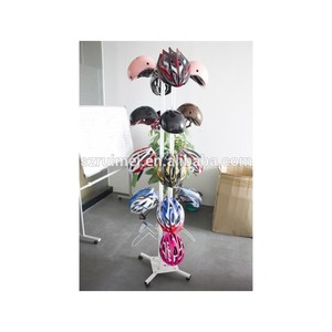 Perchas de exhibición móviles para casco de motocicleta, perchas giratorias con <span class=keywords><strong>ruedas</strong></span>, ganchos, ropa, calcetín, sombrero - Product Image 3