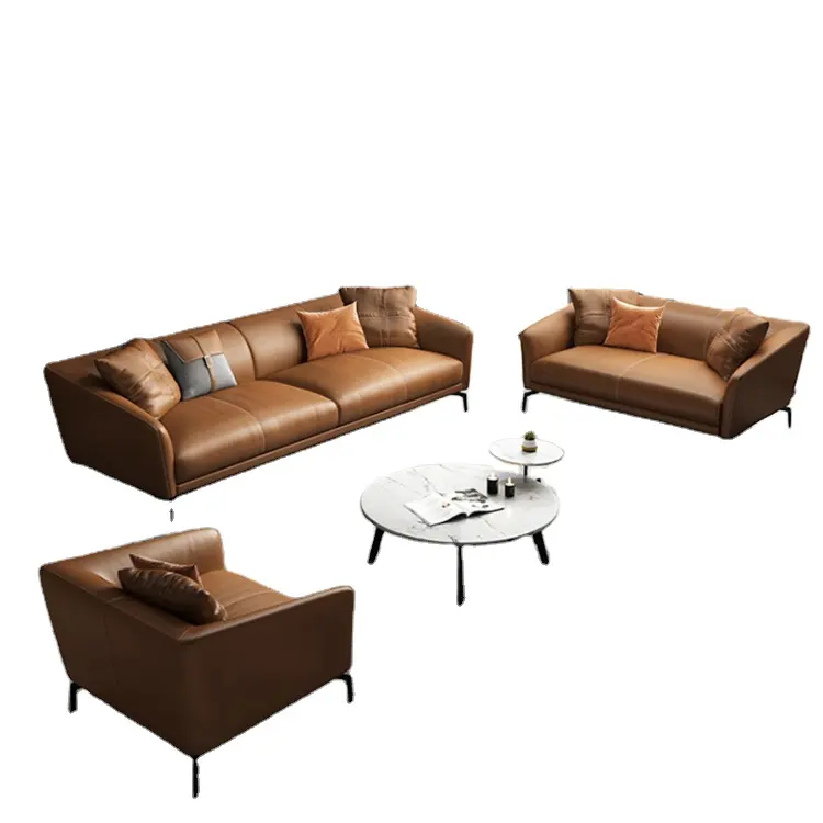 Canape Long Couch Modern Living Room Sofa Set Furniture Italian Leather Sofa