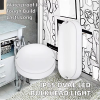 Meilleures ventes Applique murale LED ovale d'intérieur 12W étanche à l'humidité Salon Maison