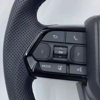 Volant de voiture en cuir noir intégral avec vibration chauffante personnalisée pour Toyota Corolla LC300 Hilux N70 Fortuner Land Cruiser GR