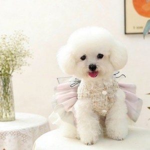 Pet Princess Dress For Small Dogs <b>Cats</b> Polyester Cute Style Four Seasons Wear - Product Image 4
