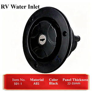 Entrada de Agua Redonda por Gravedad con Llave, Tapa de Llenado de Tanque de Agua ABS para RV, Accesorio de Modificación para Caravana/Autocaravana - Product Image 5