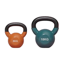 Kettlebell de fitness professionnel réglable en fonte colorée avec revêtement vinyle HL0002-27