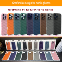 Coque de téléphone antichoc en TPU avec motif tissé pour iPhone 16, étui de luxe pour iPhone 17 Pro Max, XR, 7, 8, 11, 13, 14, 15