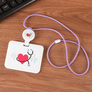 Soporte de tarjeta de identificación de metal de aleación de aluminio, con cordón, tarjeta de trabajo, insignia de nombre de empleado, venta al por mayor de fábrica - Product Image 5