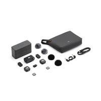 Microphone Lavalier Sans Fil Mic 3 2TX+1RX avec Boîtier de Charge Type C pour Enregistrement Caméra iPhone Android Vlog Live