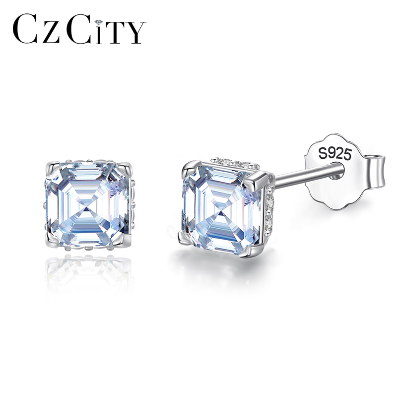 CZCITY Popular Design Stud Moissanite Lady