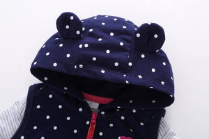 <b>Toddler</b> Sets Wholesale Boutique Clothing Baby Girls Romper <b>Suit</b> With Coat of China - Product Image 3