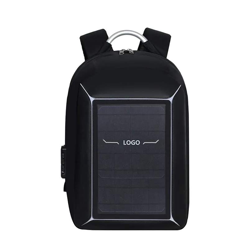 Sacs à dos à panneau solaire 15.6 pouces avec chargeur Usb antivol sac d'école de voyage d'affaires sac à dos étanche pour ordinateur portable