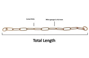 Staal verzinkt choke ketting collier lange schakel - Product Image 5