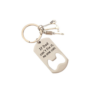 พวงกุญแจสแตนเลสทันสมัยที่มี "พ่อพ่อพ่อลุงปู่ไม่สามารถแก้ไขได้ไม่มีใครสามารถ" เปิดขวดสำหรับพ่อ - Product Image 4