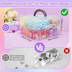 다양한 모양의 아크릴 비즈, 빠르게 인기 있는 1000개 루즈 비즈 참, DIY 팔찌, 목걸이, 키체인, 휴대폰 장식, 공예용 - Product Image 6