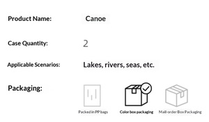 Kayaks gonflables professionnels pour une ou deux personnes, canoës, bateaux de pêche en PVC durable, pompes à air, pagaies doubles, capacité de charge de 163 kg - Product Image 5