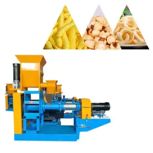 Houten Verpakte India Corn Puff Rijst Puff Cake Maken Machine Rijst Corn Puff Extrusie Machine