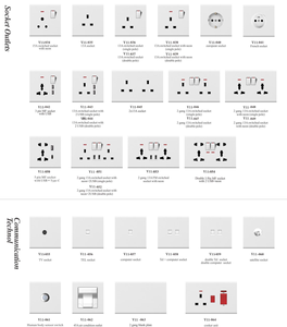 KLASS nouveau design norme européenne interrupteur mural et prise Application domestique interrupteur mural 2 bandes 1 voie interrupteur mural 10A interrupteur d'éclairage - Product Image 5
