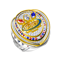 Bagues de championnat de football jeunesse en argent or personnalisées de haute qualité bijoux de sport