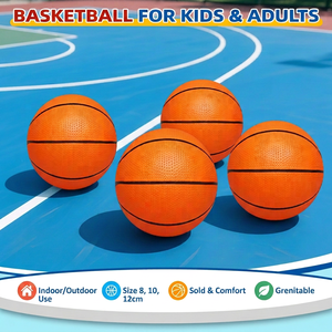 JUNYE Ballon de basket <span class=keywords><strong>gonflable</strong></span> souple en PVC personnalisé avec logo imprimé en couleur, 8 cm, pour enfants et tout-petits, utilisation en extérieur, sur la plage, à la piscine ou en intérieur - Product Image 2