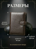 Dompet Lipat Pria Kulit Sapi Asli RFID dengan Kancing Tekan, Banyak Slot Kartu, Dompet Vintage untuk Uang Tunai dan Kartu
