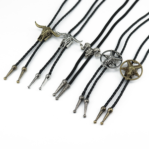 <span class=keywords><strong>Cravatta</strong></span> Bolo in Lega <span class=keywords><strong>di</strong></span> Rame e Pelle, Accessorio da Cowboy per Uomo, Stile Vintage Western con Logo Personalizzato - Product Image 6