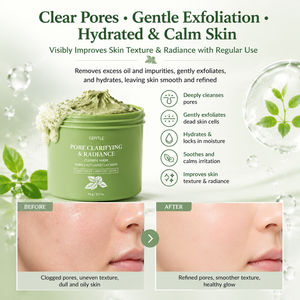 <span class=keywords><strong>Masque</strong></span> facial à l'argile profondément nettoyant au basilic sacré et à l'eau carbonatée, à rincer, pour un nettoyage en profondeur des pores et des points noirs - Product Image 4