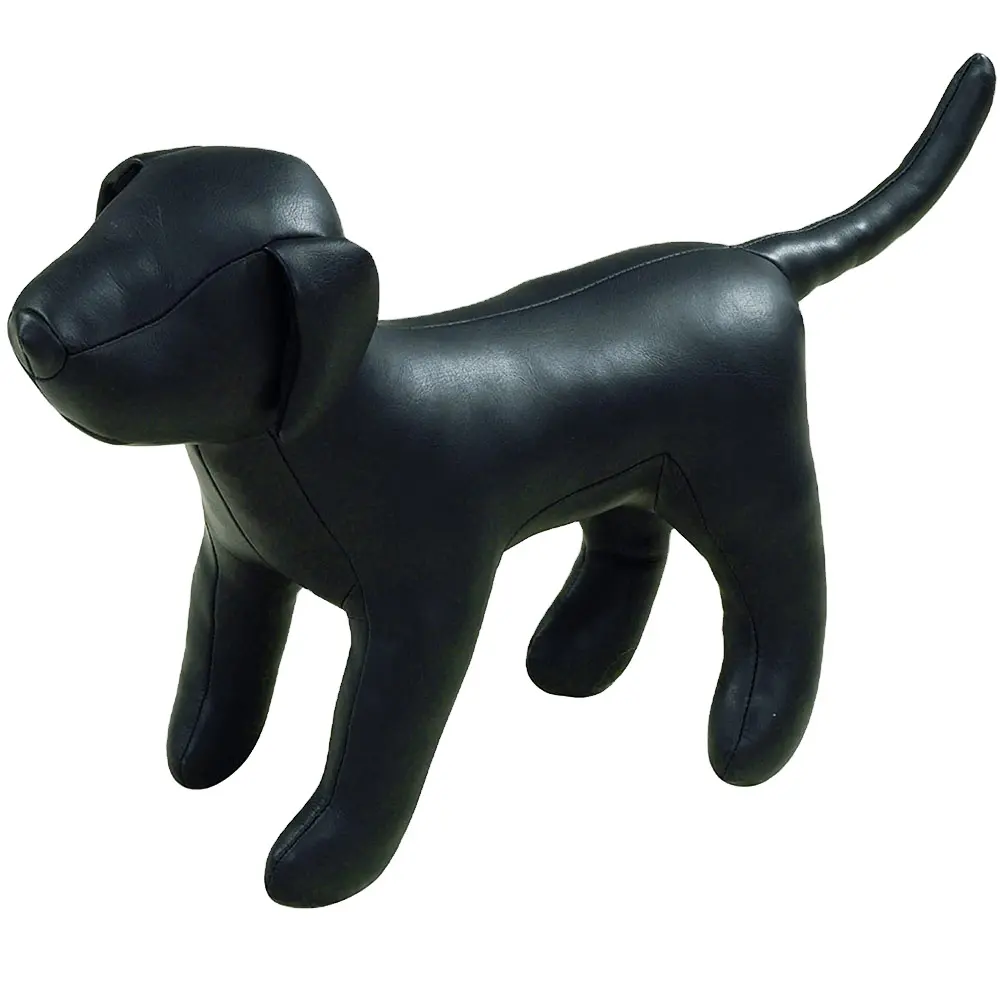 1276 manichini per cani in vinile PU vestiti Display piccola posizione in piedi nera Pet Puppy Clothes Display Doll