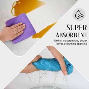 Serviette de cuisine en microfibre écologique 300 g/m² – Chiffons de nettoyage absorbants en fibre de bambou pour appareils électroménagers et vaisselle - Product Image 4