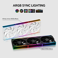 Ventiladores ARGB de 120 mm con flujo de aire hacia delante Thermalright TL-M12Q en color blanco para cajas de PC para juegos