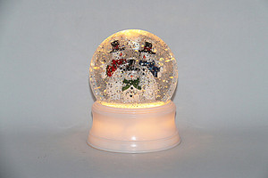 Decoración navideña, bola de cristal, adorno de mesa, luz LED, linterna de nieve de Navidad, soporte USB y música - Product Image 3