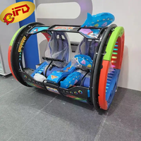 IFD Équipement de parc d'attractions économique, Manège Happy Rolling Car pour enfants à rotation 360° et 120°, à monnayeur