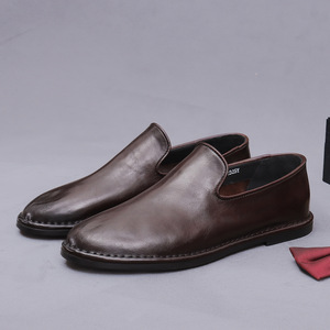 Nouvelles Bottes Chukka en Cuir Imperméable pour Hommes - Style Décontracté à Semelle Épaisse, Faite à la Main, Rehaussante - Product Image 5