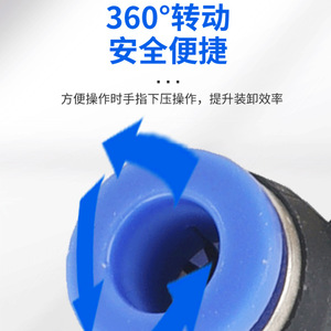 Wentai Pneumatics <b>Quick</b> <b>Connector</b> Pl8 02 10 02 Pl12 04 Pl16 06 Mm External Threaded Bend Pneumatic Fitting - Product Image 3