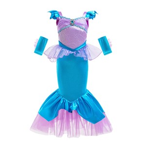 Disfraz de Princesa Ariel con Cola de Sirena para Niñas, Elegante Traje para Halloween, Comercio Exterior Transfronterizo - Product Image 6