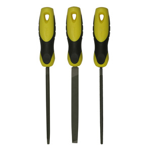 Juego de 3 cinceles con mango de caucho para trabajar madera y metal - Product Image 1