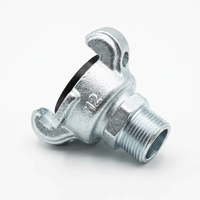Raccord rapide pour tuyau d'air en acier au carbone zingué, fileté NPT BSP, style américain, pour usage marin