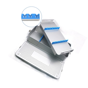 Scatola di sterilizzazione medica in alluminio a doppio strato strumenti chirurgici manuali 550x250x100mm FY marca CE certificata classe I ospedale - Product Image 1