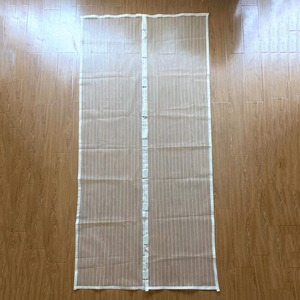 Zanzariera Magnetica su Misura 210*90 cm 210*100 cm, Beige Nero Bianco, <span class=keywords><strong>Tenda</strong></span> in Bambù/Poliestere per Prevenzione Zanzare e Polvere - Product Image 1