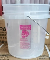 Seau en plastique avec couvercle de 10 litres transparent de qualité alimentaire pour votre stockage de lait et d'eau