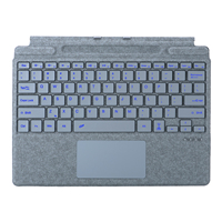 Nouveau clavier mécanique sans fil USB Type C de 13 pouces avec rétroéclairage RGB 5.3 et support pour stylet pour Surface Pro 8-11