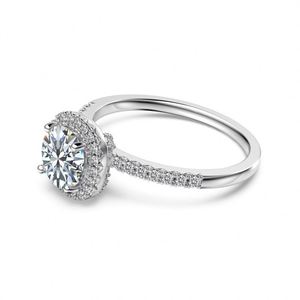 Anillo de Eternidad de Plata de Ley 925 con Diseño Clásico Dylam, con Piedra de Moissanita de 1 Quilate, Color D, Claridad VVS1, Anillos de Compromiso y Boda para Mujer - Product Image 2