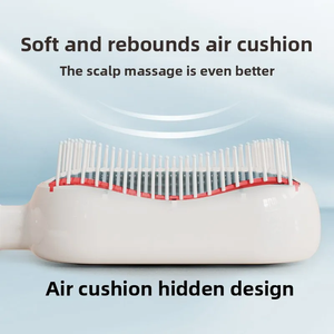 Cepillo de pelo con cojín de aire expandible y retráctil, con diseño de calavera esponjosa, anti-enredos y para masaje del cuero cabelludo, para mujer - Product Image 2