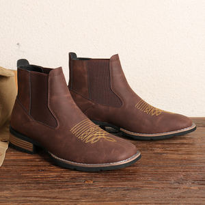 Botas Chelsea de Moda Británica para Hombre, Zapatos de Tacón Alto para Fiestas y Actividades, Botas Chukka para Hombre - Product Image 5