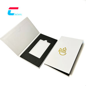 กล่องใส่บัตรของขวัญกันน้ำระดับพรีเมียมเคลือบ UV พร้อมลายนูน สำหรับใส่บัตรเครดิต VIP เหมาะสำหรับใช้ในงานส่งเสริมธุรกิจ - Product Image 1