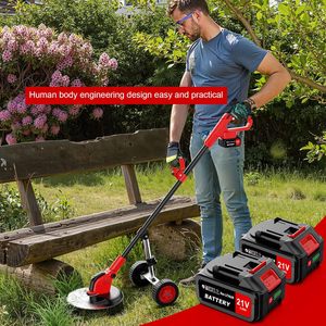 Débroussailleuse sans fil légère 21V, 3 lames, coupe-bordures/herbe/broussailles rétractable 125 cm, batterie 500W, DIY - Product Image 2