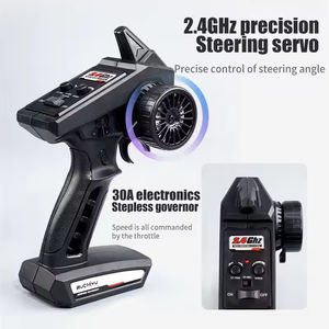 Camion pick-up monstre tout-terrain électrique 4x4 2,4 GHz 1/16 38 km/h à moteur brossé, radiocommandé, haute vitesse, avec phares - Product Image 4