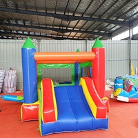 Yibei - Castillo Inflable de Lujo para Interiores y Exteriores, Colorido, Comercial, con Soplador, para Adultos y Niños
