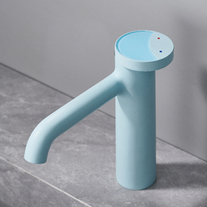 Robinet de lavabo monocommande <span class=keywords><strong>en</strong></span> laiton à capteur tactile multicolore, à montage sur plan, avec cartouche céramique, pour usage hôtelier, design moderne - Product Image 6