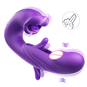 Giocattoli per Adulti Vibratore con 7 Frequenze di Vibrazione in Silicone Stimolatore Linguale e Penieno - Product Image 2